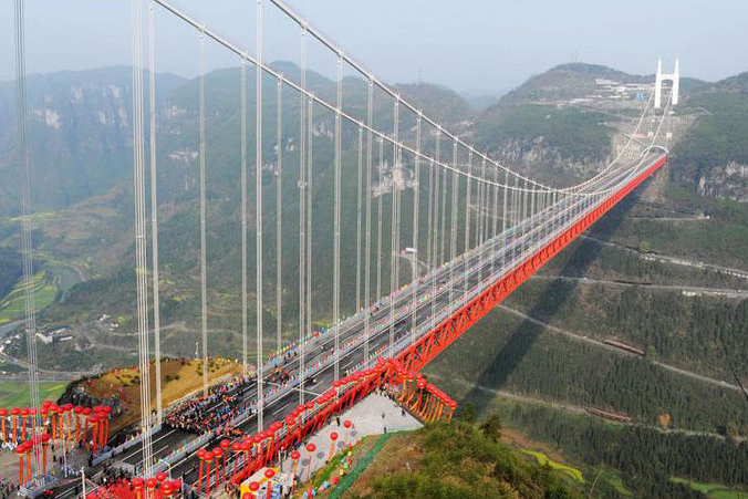 China’s Longest and Highest Bridge, Aizhai Bridge, also the world’s ...