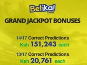 Pay Ksh 199 and Receive 4 Versions of Betika Midweek Jackpot Predictions