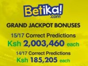 Betika Midweek Jackpot Predictions from Venas News,1/7/2020: Win Ksh15 Million