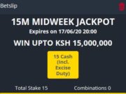 Betika Midweek Jackpot Predictions from Venas News,17/6/2020: Win Ksh 15 Million