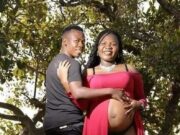 Most Romantic Kenyan man takes a photo with his pregnant wife who only wore an underwear