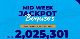 Congratulations!Sportpesa Midweek Jackpot bonuses for yesterday—Ksh 2,025,301 won