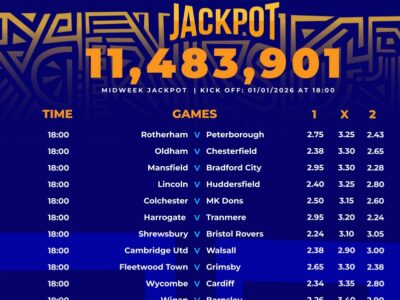 13Games Free Sportpesa Midweek Jackpot Predictions this week,1/1/2026:Win Ksh 11,483,901