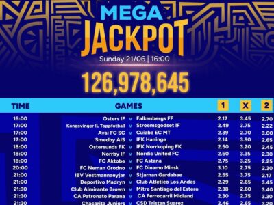 7 sure double chance games for Sportpesa Mega Jackpot for this Saturday, 20/6/2026:Make Ksh 130M