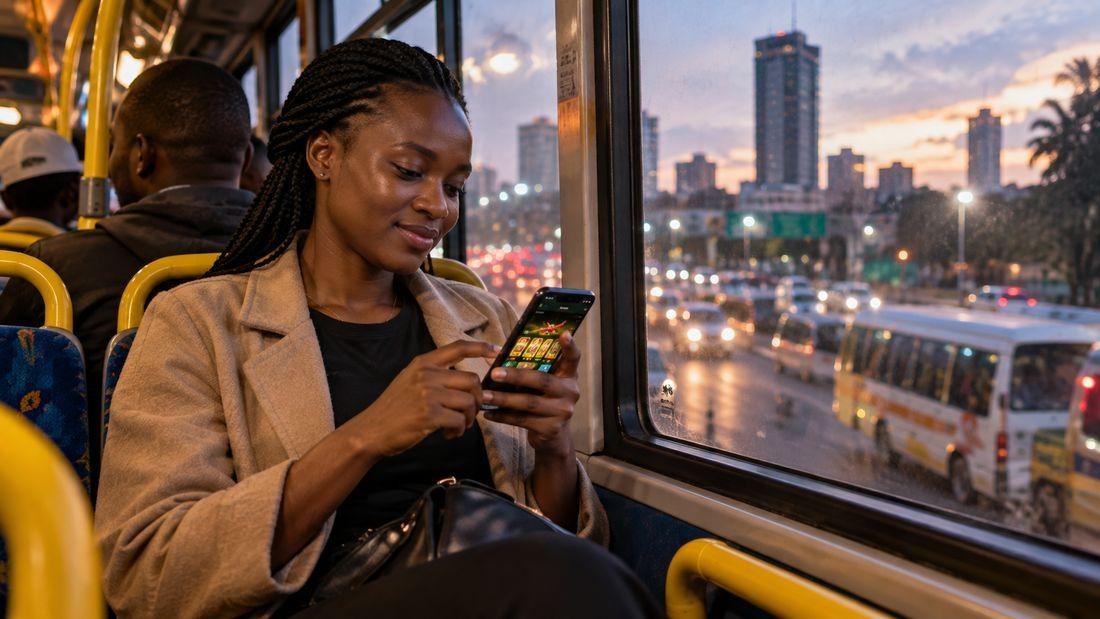 Nairobi, after full-time — winding down after the match on the commute home, fir